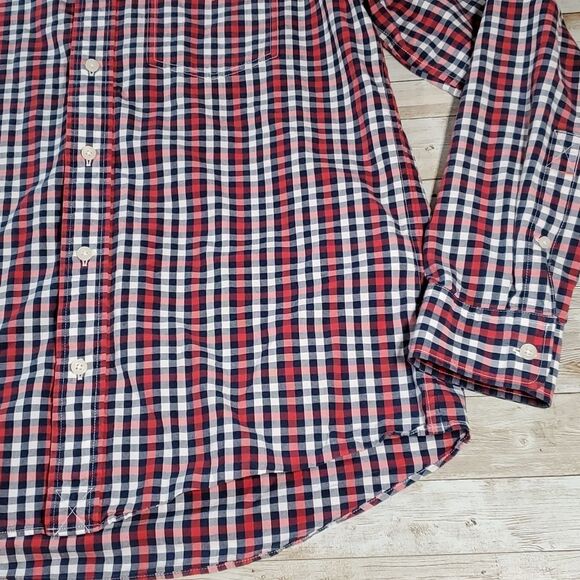 Jack Spade NYC Red Blue White Plaid Long Sleeve Button Down‎ Shirt Mens L - Picture 6 of 8